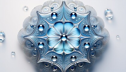 dewdrop kaleidoscope on white surface