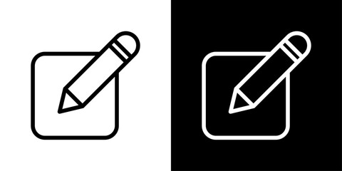 Pencil edit icon representing writing, updating content, modifying text, and making changes in digital interfaces.
