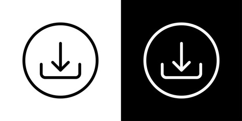 Downward arrow over a file, representing file download, saving documents, receiving data, and retrieving digital content.