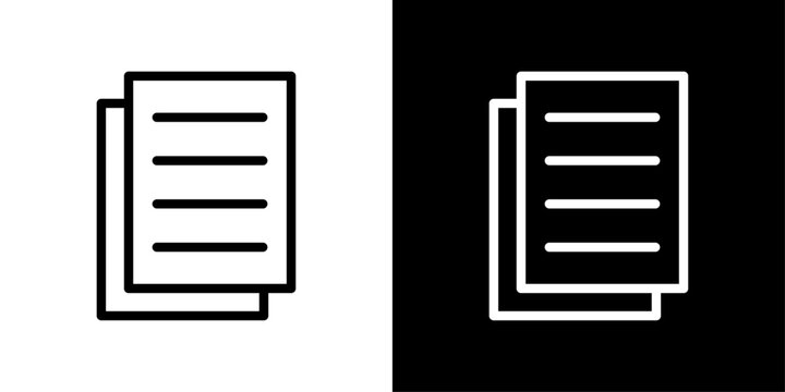 Simple paste icon showing stacked papers, representing copy-paste actions, quick duplication, and document handling.