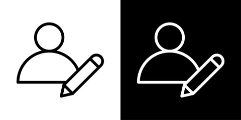 User profile with an edit pencil, showing profile editing, account updates, and modification of personal information.