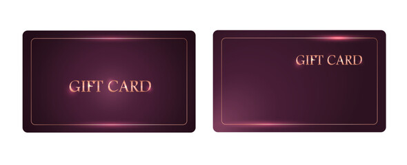 Elegant dark purple gift card template