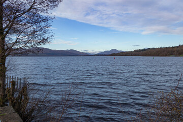 View of Loch Lomond from the pier at Balloch, Scotland