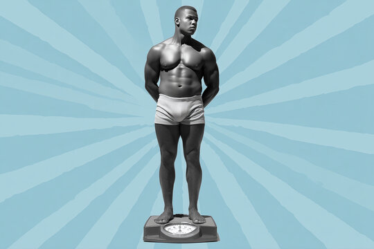 Muscular African American man with a great shape 