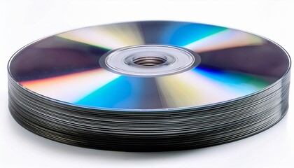 cd discs on white background