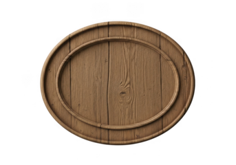 A rustic wooden barrel isolated on transparent background