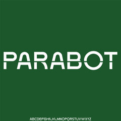 Modern decorative sans serif alphabet display font vector illustration