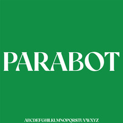 Modern decorative sans serif alphabet display font vector illustration