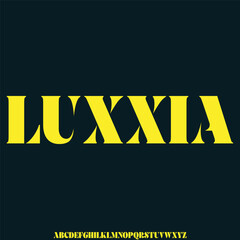 Modern luxury sharp serif alphabet display font vector illustration