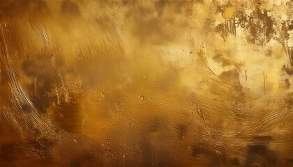 tarnished gold background with uneven weathered surface and faded textures the vintage finish creates a rich antiquated look perfect for historical or luxury branding that evokes elegance and
