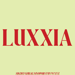 Modern luxury sharp serif alphabet display font vector illustration