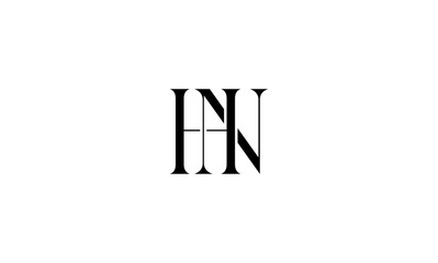 HN Initial letters logo or HM monogram logo
