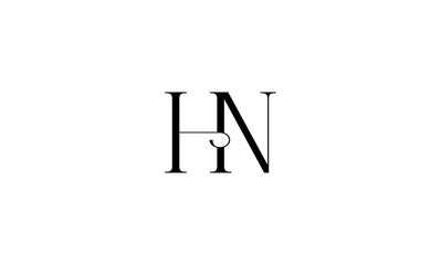 HN Initial letters logo or HM monogram logo