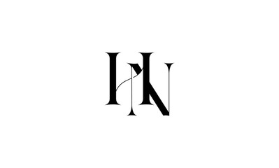 HN Initial letters logo or HM monogram logo