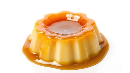 Cr&egrave;me Caramel Flan Collection: Silky Cr&egrave;me Caramel Flans with Caramel Sauce, Served on Varied Plates (White, Speckled, Ridged) with Garnishes (Mint) for Dessert, Culinary, and Dining Inspiration