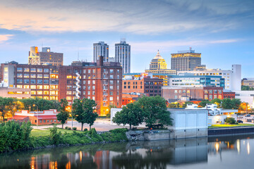 Obraz premium Peoria, Illinois, USA Downtown Skyline 2014