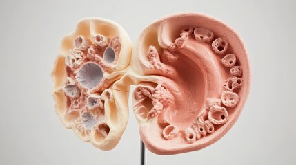 Detailed Anatomical Model Depicting Human Ear Structure
