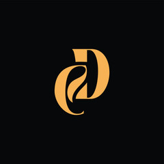 An eye catching monogram design with C and D letters intertwined in a vintage style great for luxury brand identity and logo