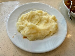 Mashed potatoes, boiled puree at local restaurant