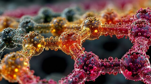 Molecular structure nanotechnology graphene molecule science atom connection