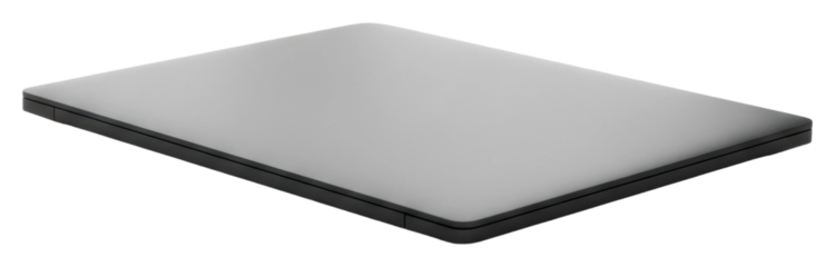 Unboxing a sleek laptop home office product review modern isolated on transparent background