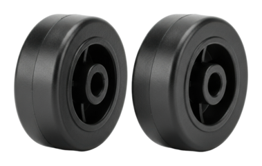 Rolling rubber wheels for diy projects workshop product isolated on transparent background