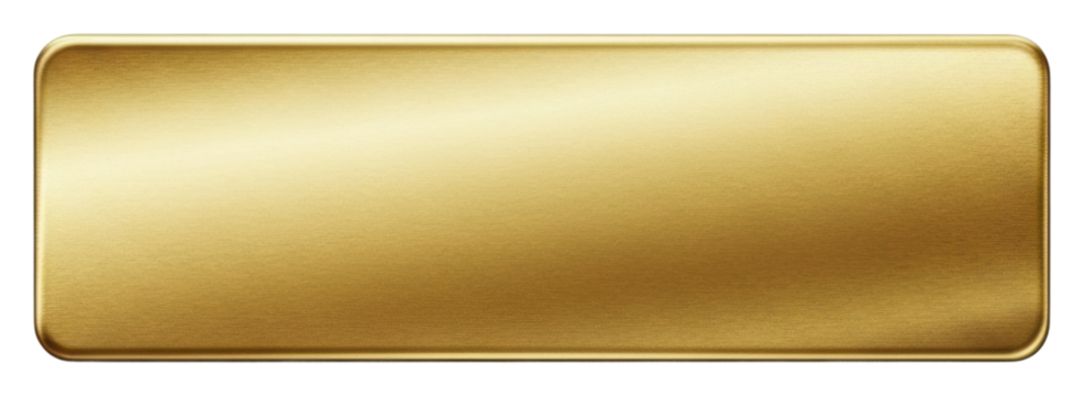 Shiny golden bar display environment product isolated on transparent background
