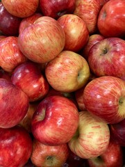 red apples in a market