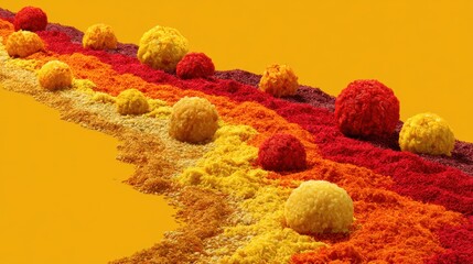 Vibrant autumn colors and textures concept for creative design