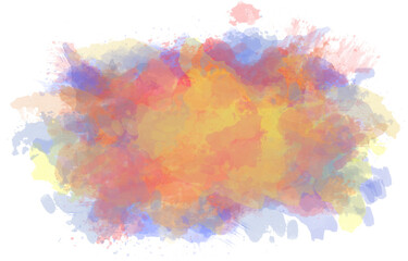 Vibrant abstract colorful watercolor splash with varying shades and textures
