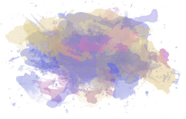 Vibrant abstract colorful watercolor splash with varying shades and textures