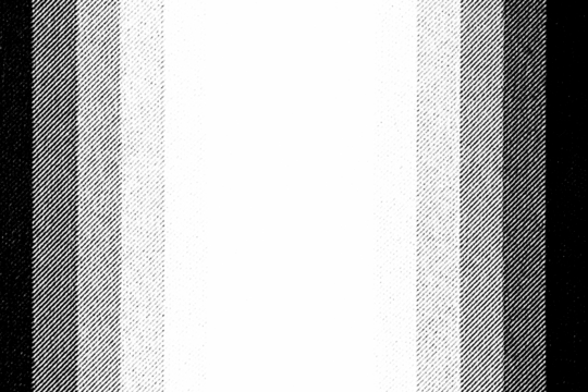 Macro image of vertical halftone gradient bars with a bright center and darker sides. Black diagonal dots and lines on a transparent background PNG. - Powered by Adobe