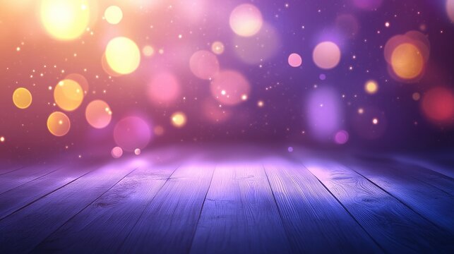 Bright bokeh lights illuminate, creating an enchanted stage for festive events