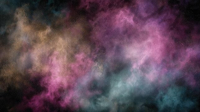 Colorful cosmic nebula creating abstract space background