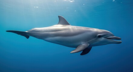 Fototapeta premium Dolphin swimming underwater