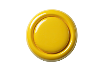 Golden circle with raised edge, centered against a black backdrop