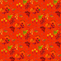 Allover floral pattern. Embroidered flowers. Fabulous seamless print for fabric. Chinese motifs. Beautiful art, background, beautiful, botanical, bright, cloth, cute, decor, decoration, decembroidery.