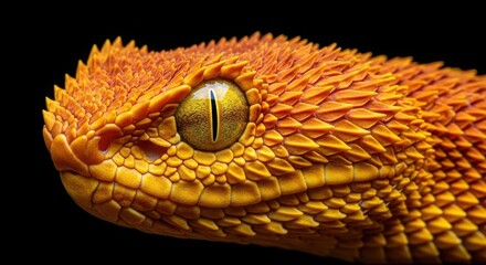 Fototapeta premium Bush viper eye and scales close up