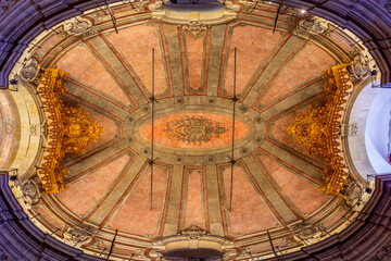 The beautiful interiors of the Cl&eacute;rigos Church - a Baroque church in Porto. Its 75-meter-tall bell tower can be seen from various points of the city