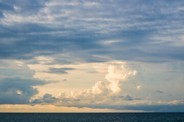 clouds over the sea