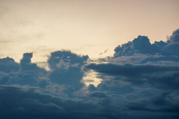 black clouds in the night sky
