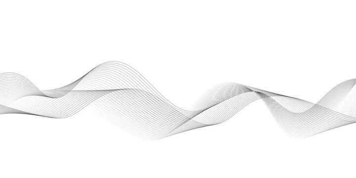 Abstract wavy curved lines background. Abstract wave line vector illustration. Sound equalizer icons with lines. abstract radial music icons. Audio beat symbol concept isolated on white. Vector illust