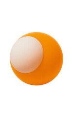 Orange Candy With White Circle Top View Creative Concept for Graphic Design Element as Object Isolated on Transparent Background
