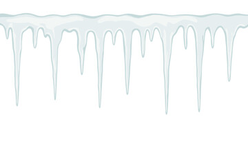 Glowing icicle drip effect on dark frosted background