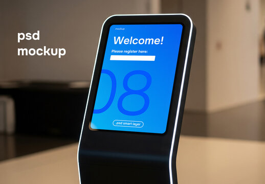 A digital registration or information display mount