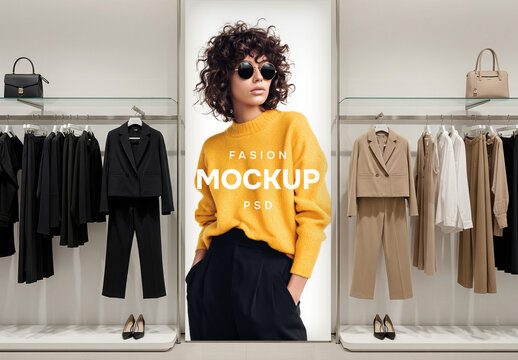 A fashion store light box poster design