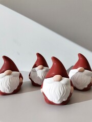 gnome made of plaster, hand painted, handmade, box or candle