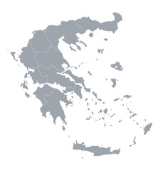 Fototapeta premium Map of the country of Greece, to illustrate or for infographics