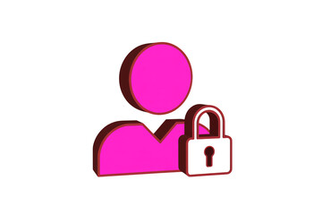 Secure user profile icon symbolizing privacy and data protection in digital world