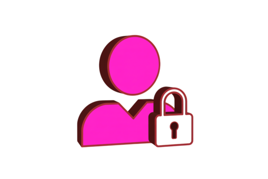 Secure user profile icon symbolizing privacy and data protection in digital world - Powered by Adobe